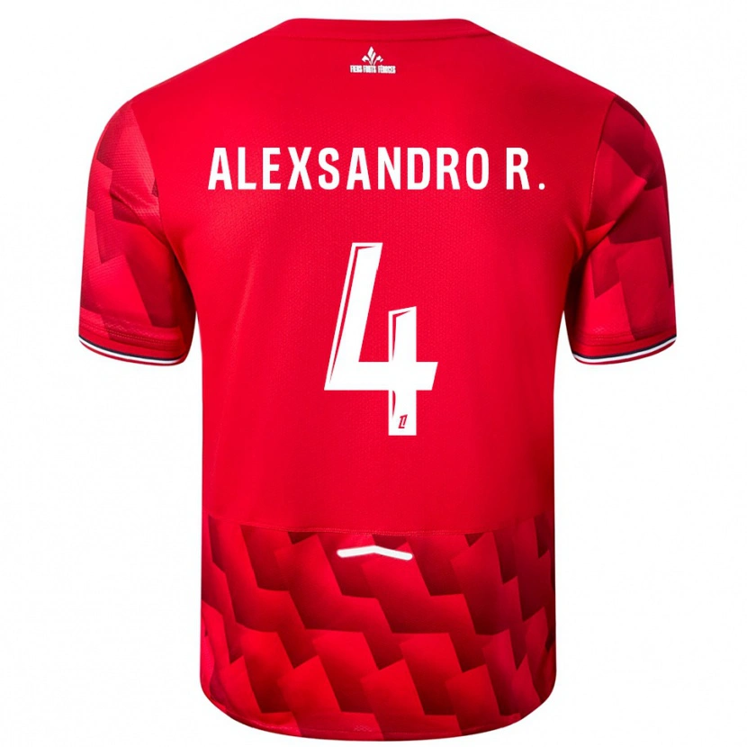 Danxen Mujer Camiseta Alexsandro #4 Rojo Blanco 1ª Equipación 2025/26 La Camisa México