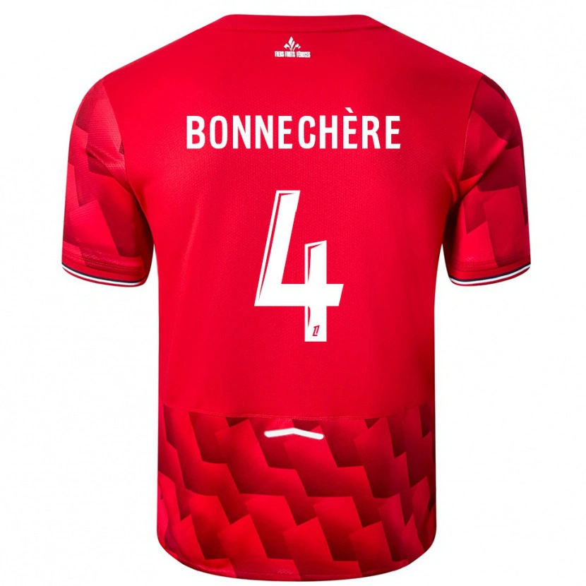 Danxen Mujer Camiseta Victor Bonnechère #4 Rojo Blanco 1ª Equipación 2025/26 La Camisa México
