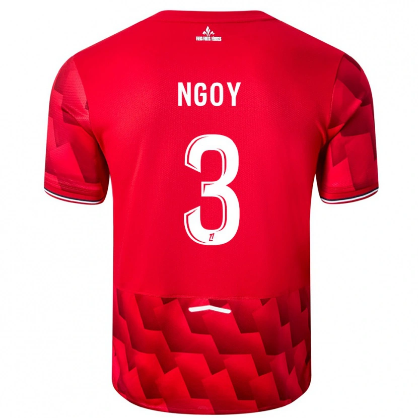 Danxen Mujer Camiseta Nathan Ngoy #3 Rojo Blanco 1ª Equipación 2025/26 La Camisa México