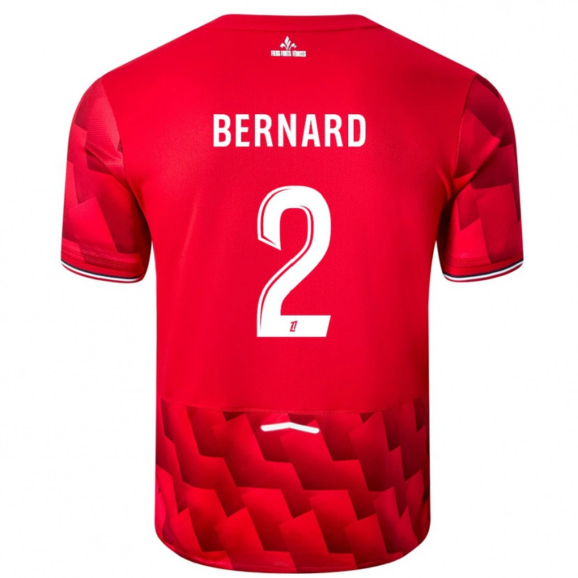 Danxen Mujer Camiseta Loïk Bernard #2 Rojo Blanco 1ª Equipación 2025/26 La Camisa México