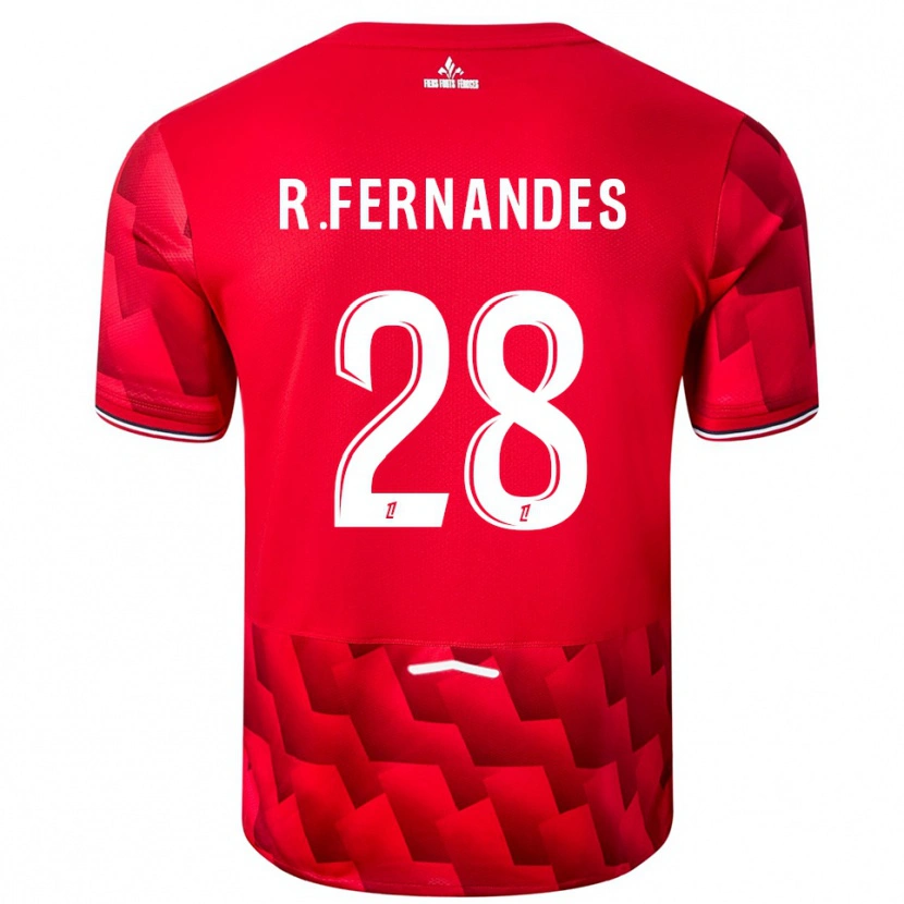 Danxen Mujer Camiseta Rafael Fernandes #28 Rojo Blanco 1ª Equipación 2025/26 La Camisa México