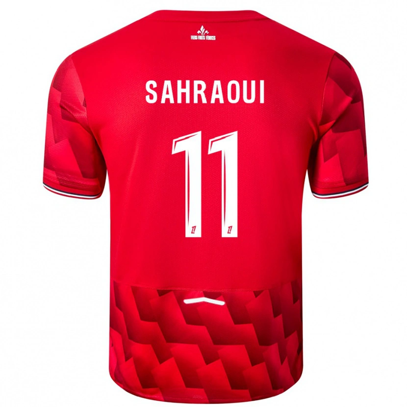 Danxen Mujer Camiseta Osame Sahraoui #11 Rojo Blanco 1ª Equipación 2025/26 La Camisa México