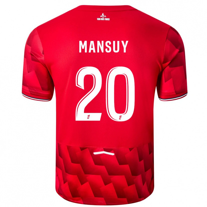 Danxen Mujer Camiseta Heloise Mansuy #20 Rojo Blanco 1ª Equipación 2025/26 La Camisa México