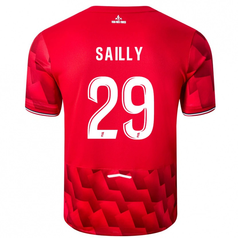 Danxen Mujer Camiseta Charlotte Sailly #29 Rojo Blanco 1ª Equipación 2025/26 La Camisa México