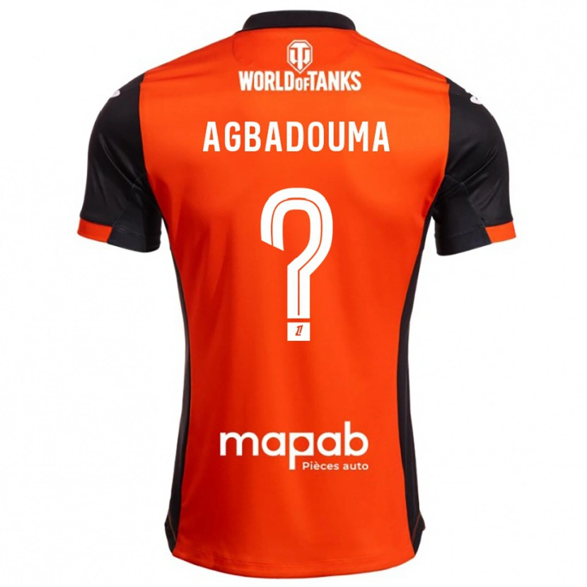 Danxen Mujer Camiseta Mathys Agbadouma #0 Negro Naranja 1ª Equipación 2025/26 La Camisa México