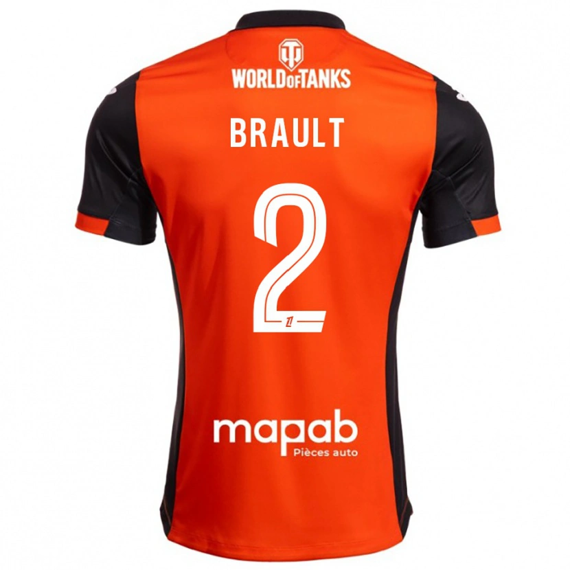 Danxen Mujer Camiseta Matis Brault #2 Negro Naranja 1ª Equipación 2025/26 La Camisa México