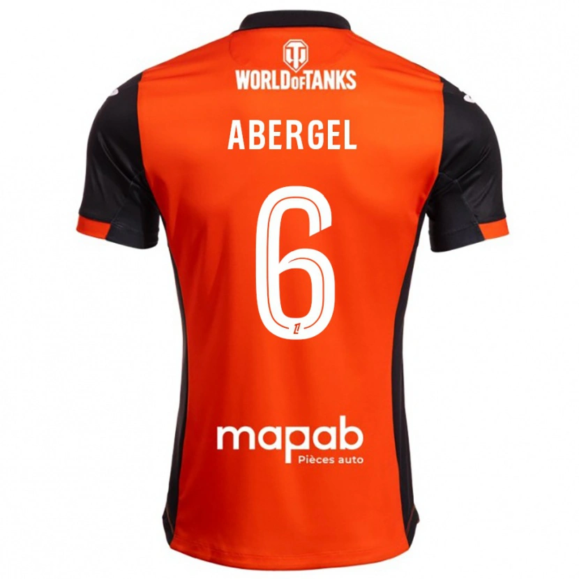 Danxen Mujer Camiseta Laurent Abergel #6 Negro Naranja 1ª Equipación 2025/26 La Camisa México