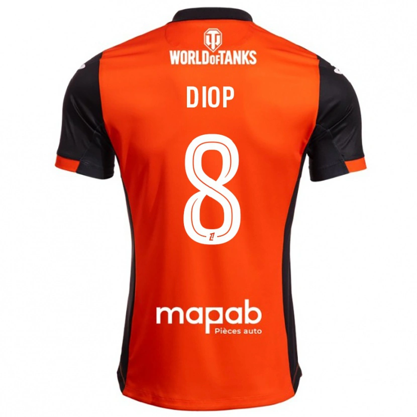 Danxen Mujer Camiseta Samba Diop #8 Negro Naranja 1ª Equipación 2025/26 La Camisa México