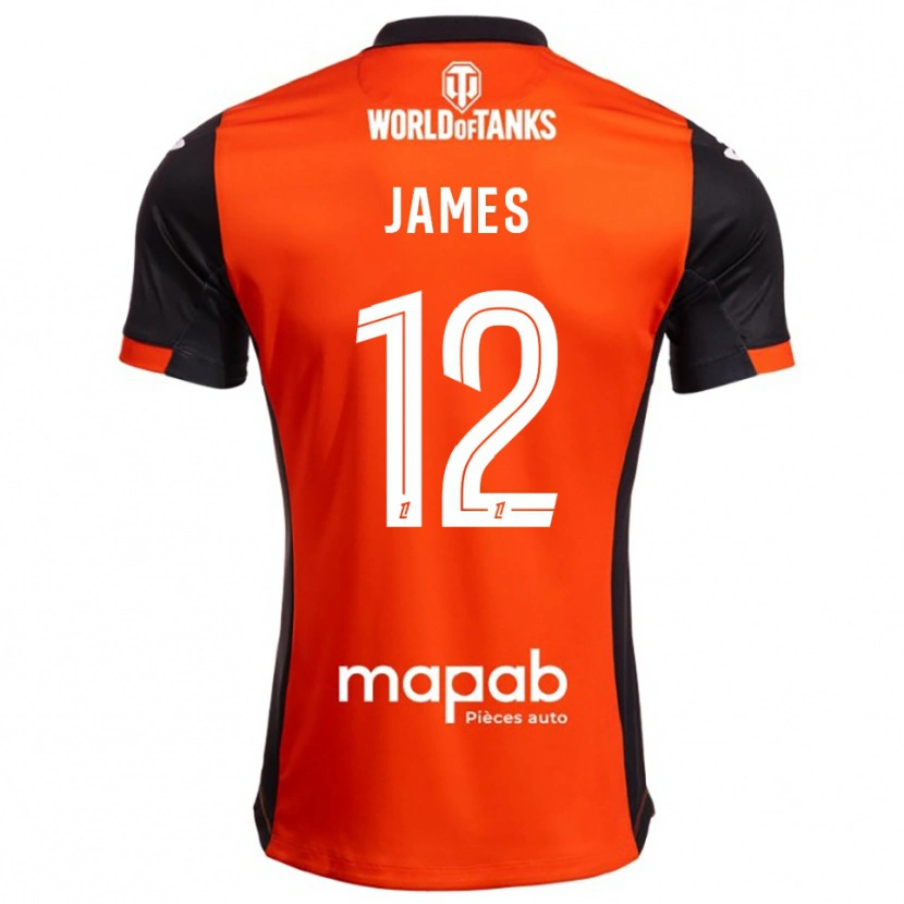 Danxen Mujer Camiseta Isaac James #12 Negro Naranja 1ª Equipación 2025/26 La Camisa México