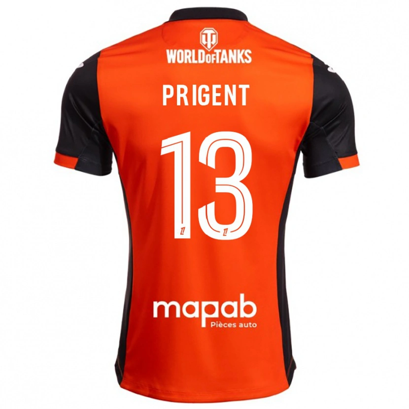 Danxen Mujer Camiseta Matéo Prigent #13 Negro Naranja 1ª Equipación 2025/26 La Camisa México