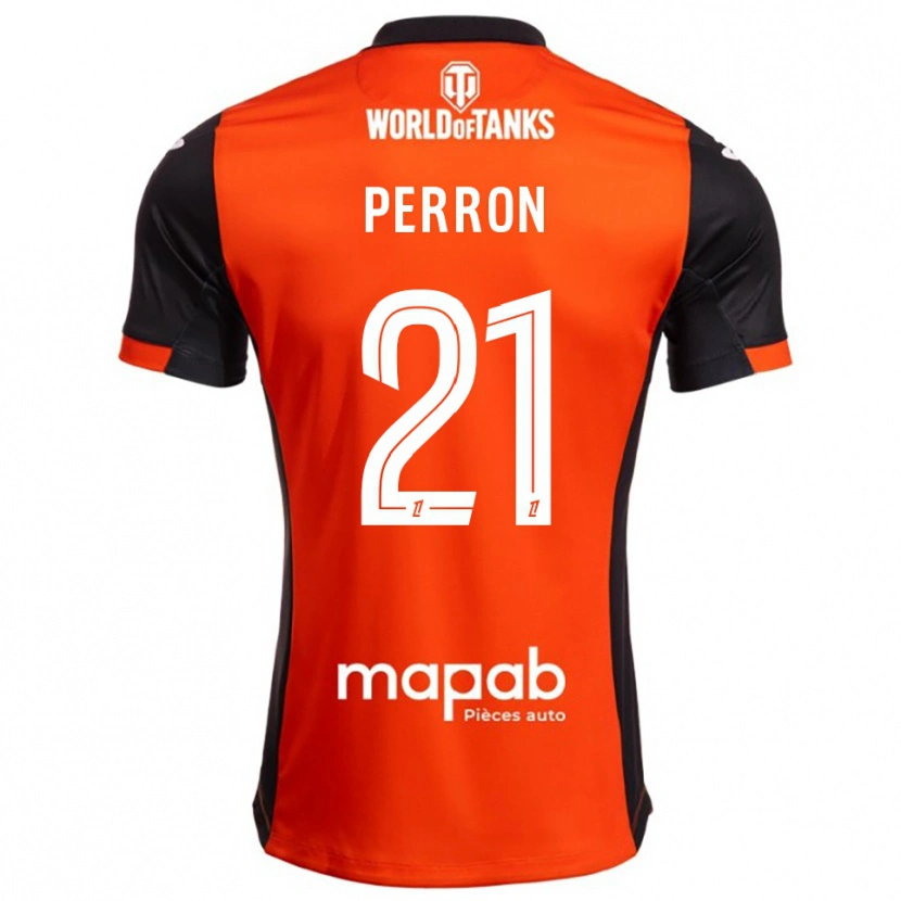 Danxen Mujer Camiseta Angéline Perron #21 Negro Naranja 1ª Equipación 2025/26 La Camisa México