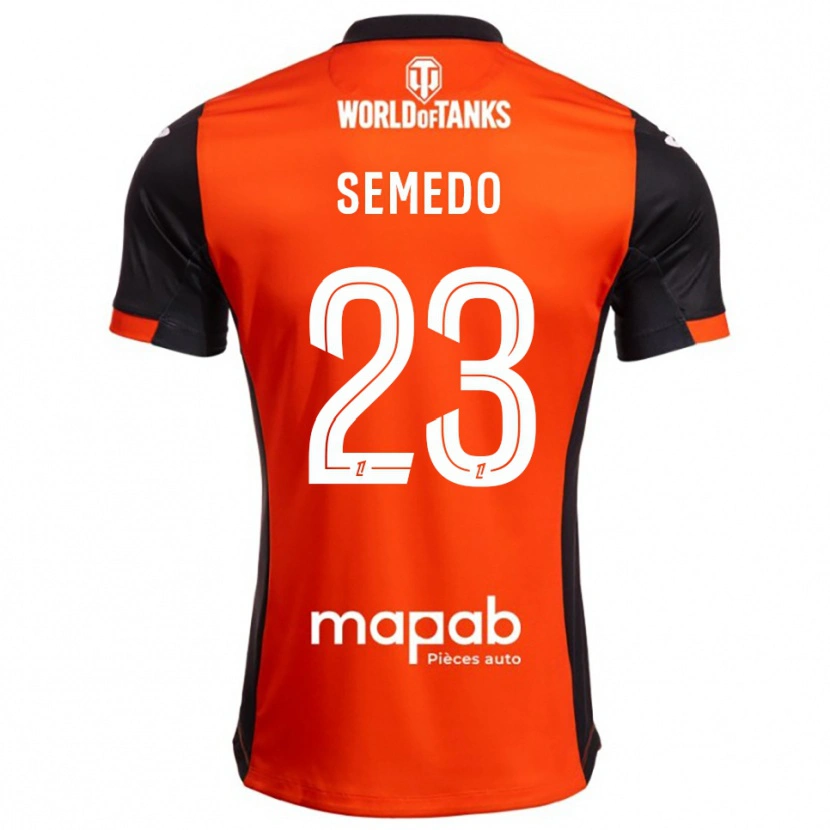 Danxen Mujer Camiseta Daniel Semedo #23 Negro Naranja 1ª Equipación 2025/26 La Camisa México