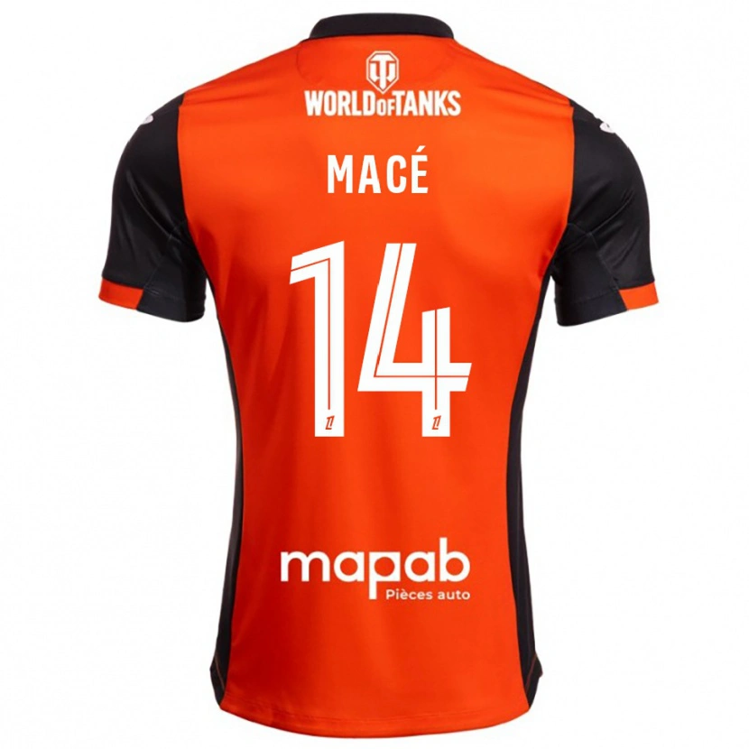 Danxen Mujer Camiseta Marine Macé #14 Negro Naranja 1ª Equipación 2025/26 La Camisa México