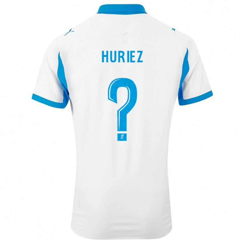 Danxen Mujer Camiseta Evan Huriez #0 Blanco Celeste 1ª Equipación 2025/26 La Camisa México