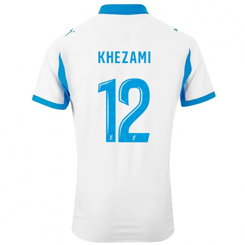 Danxen Mujer Camiseta Roselène Khezami #12 Blanco Celeste 1ª Equipación 2025/26 La Camisa México