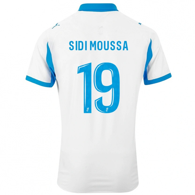 Danxen Mujer Camiseta Salima Sidi Moussa #19 Blanco Celeste 1ª Equipación 2025/26 La Camisa México