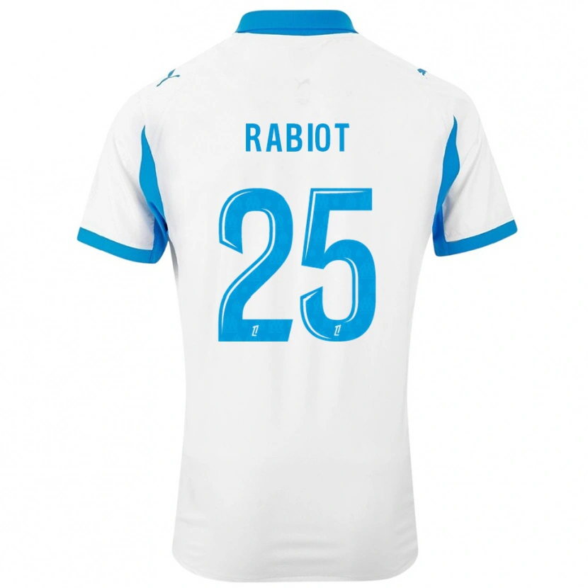 Danxen Mujer Camiseta Adrien Rabiot #25 Blanco Celeste 1ª Equipación 2025/26 La Camisa México