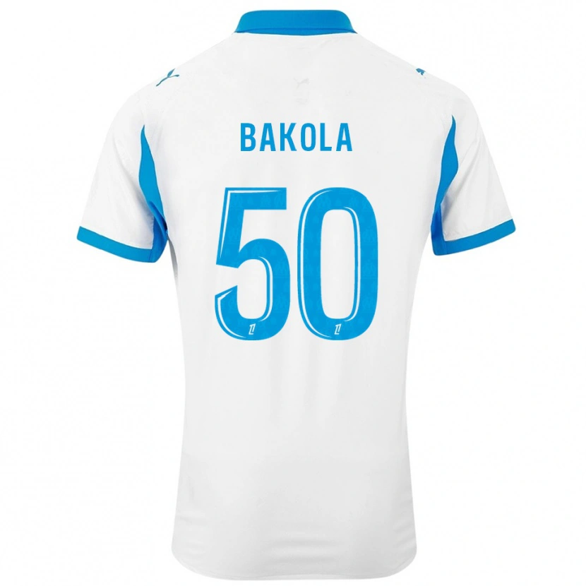 Danxen Mujer Camiseta Darryl Bakola #50 Blanco Celeste 1ª Equipación 2025/26 La Camisa México