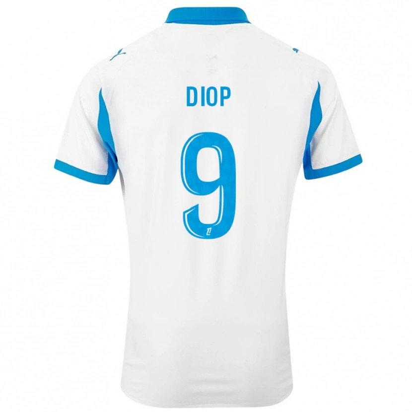 Danxen Mujer Camiseta Mama Diop #9 Blanco Celeste 1ª Equipación 2025/26 La Camisa México