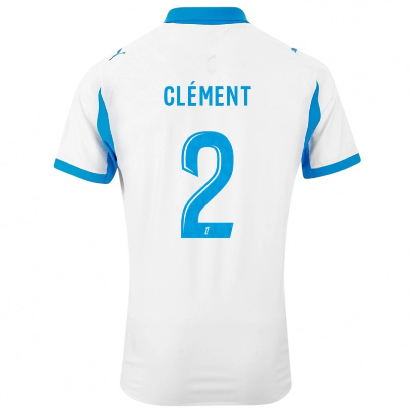 Danxen Mujer Camiseta Mathis Clément #2 Blanco Celeste 1ª Equipación 2025/26 La Camisa México