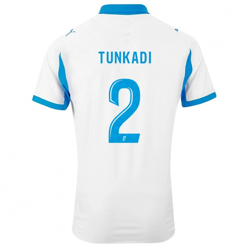 Danxen Mujer Camiseta Alexandre Tunkadi #2 Blanco Celeste 1ª Equipación 2025/26 La Camisa México