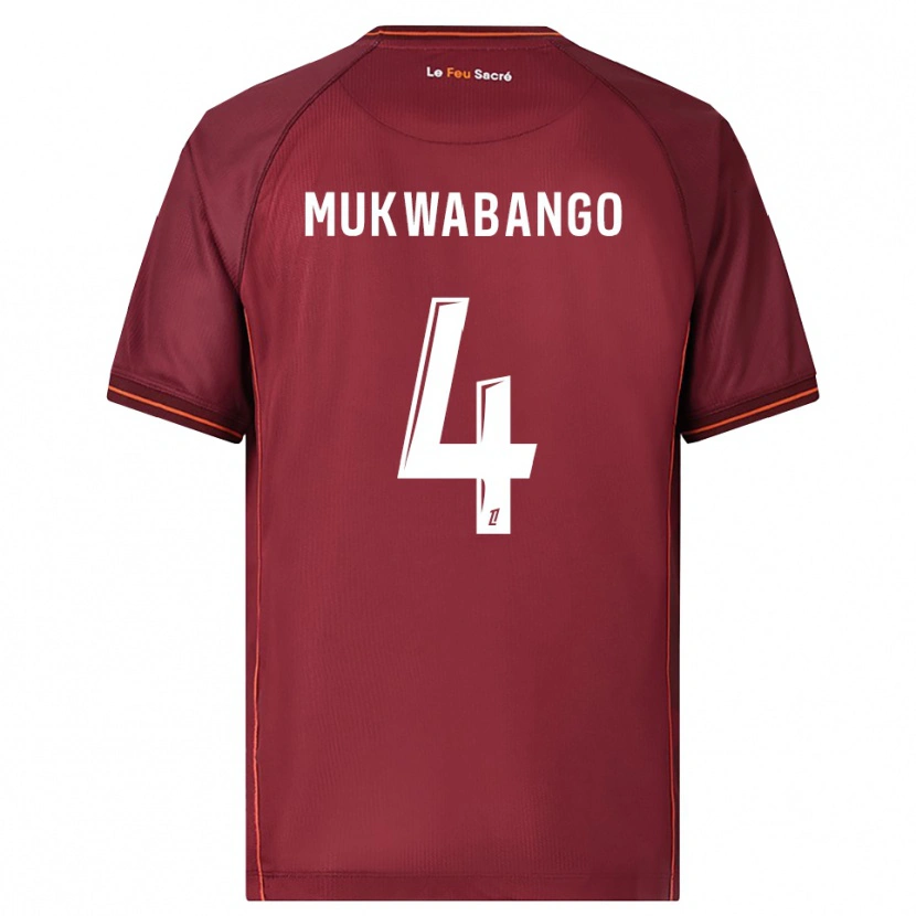 Danxen Mujer Camiseta Bénit Mukwabango #4 Burdeos Blanco 1ª Equipación 2025/26 La Camisa México