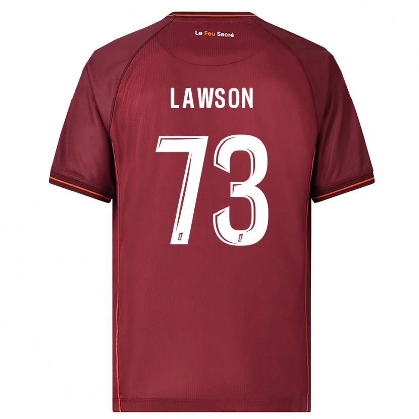 Danxen Mujer Camiseta Yannis Lawson #73 Burdeos Blanco 1ª Equipación 2025/26 La Camisa México