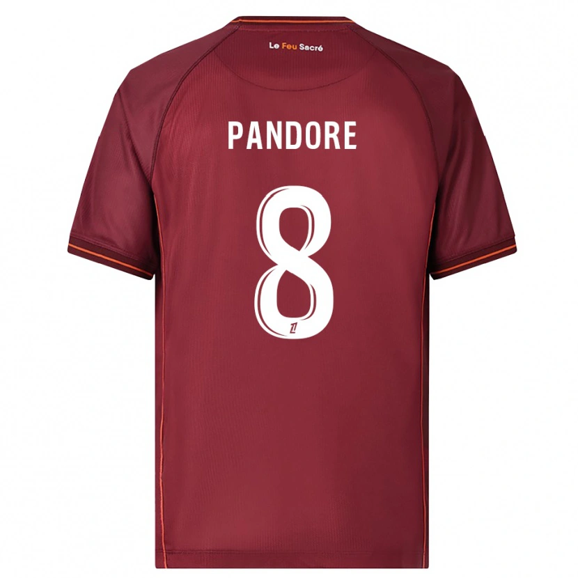 Danxen Mujer Camiseta Jahyann Pandore #8 Burdeos Blanco 1ª Equipación 2025/26 La Camisa México