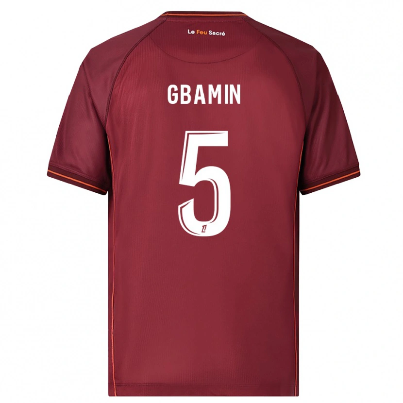 Danxen Mujer Camiseta Jean-Philippe Gbamin #5 Burdeos Blanco 1ª Equipación 2025/26 La Camisa México