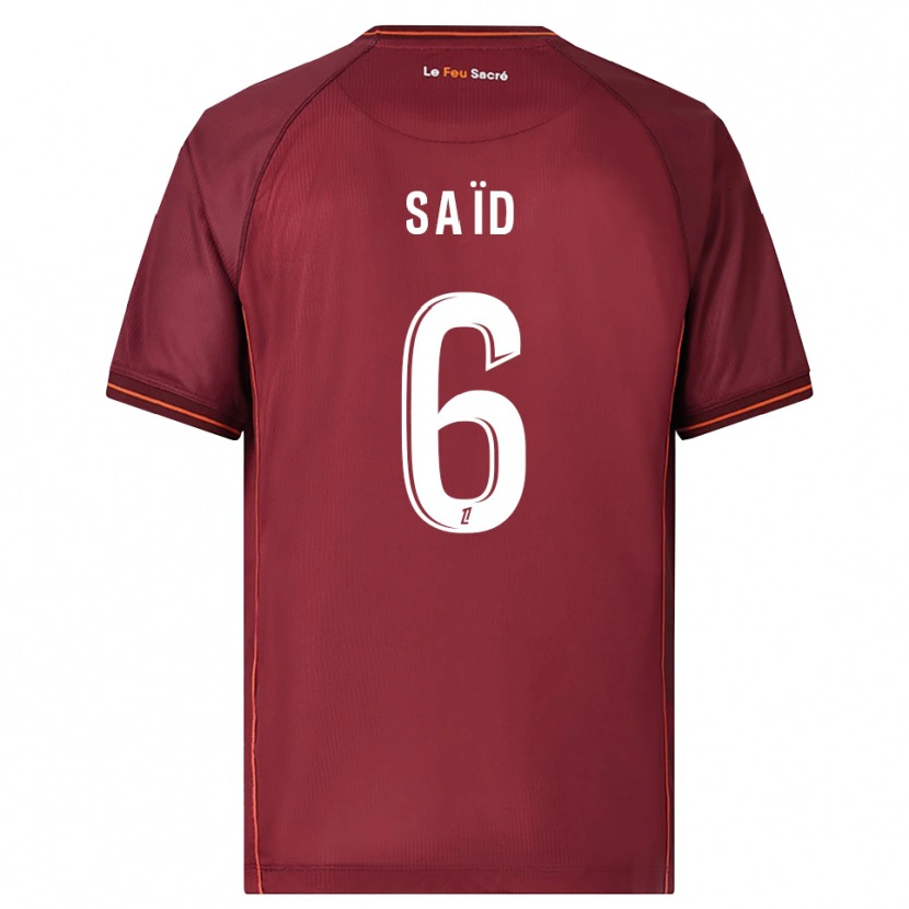 Danxen Mujer Camiseta Maoulida Saïd #6 Burdeos Blanco 1ª Equipación 2025/26 La Camisa México