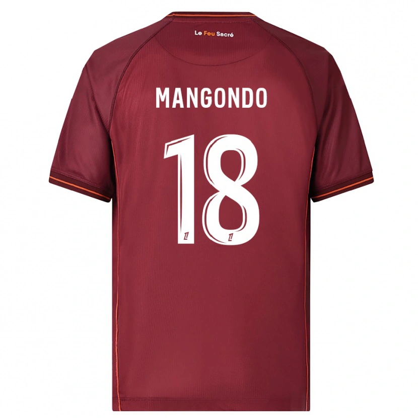 Danxen Mujer Camiseta Joseph Mangondo #18 Burdeos Blanco 1ª Equipación 2025/26 La Camisa México
