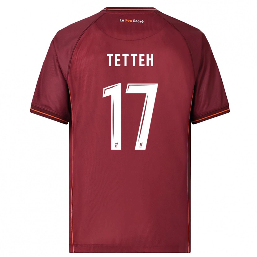 Danxen Mujer Camiseta Benjamin Tetteh #17 Burdeos Blanco 1ª Equipación 2025/26 La Camisa México
