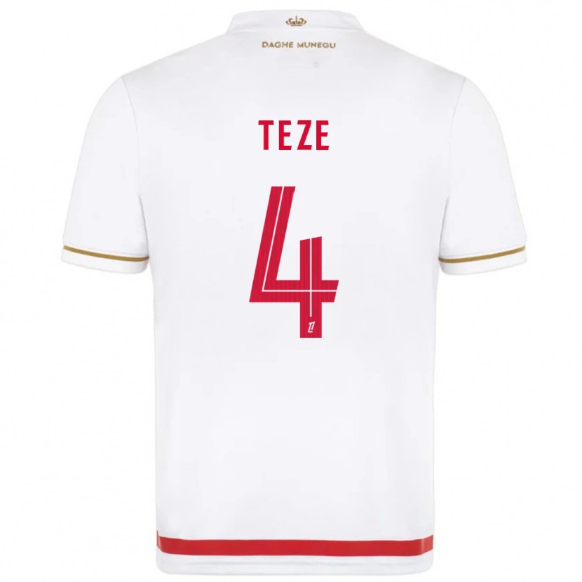 Danxen Mujer Camiseta Jordan Teze #4 Rojo Blanco 1ª Equipación 2025/26 La Camisa México