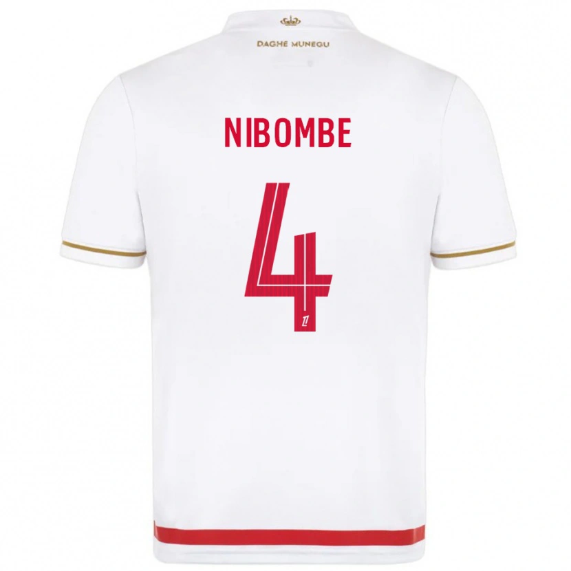 Danxen Mujer Camiseta Samuel Nibombe #4 Rojo Blanco 1ª Equipación 2025/26 La Camisa México