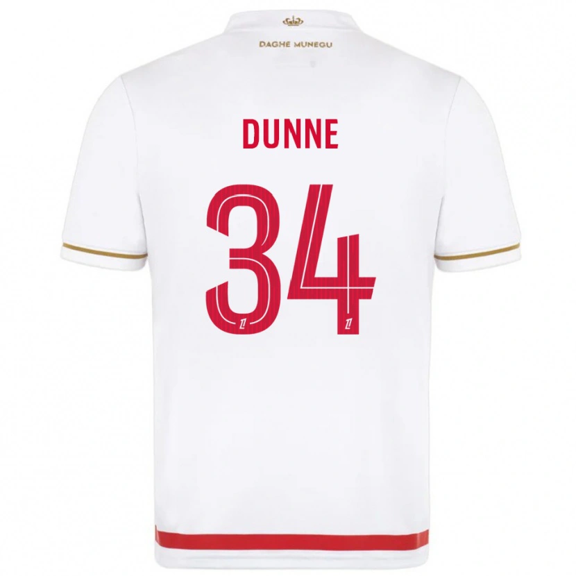 Danxen Mujer Camiseta David Dunne #34 Rojo Blanco 1ª Equipación 2025/26 La Camisa México