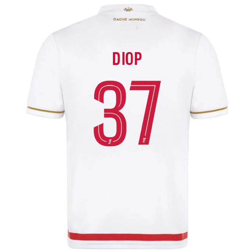 Danxen Mujer Camiseta Edan Diop #37 Rojo Blanco 1ª Equipación 2025/26 La Camisa México