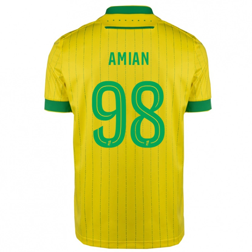 Danxen Mujer Camiseta Kelvin Amian #98 Amarillo Verde 1ª Equipación 2025/26 La Camisa México