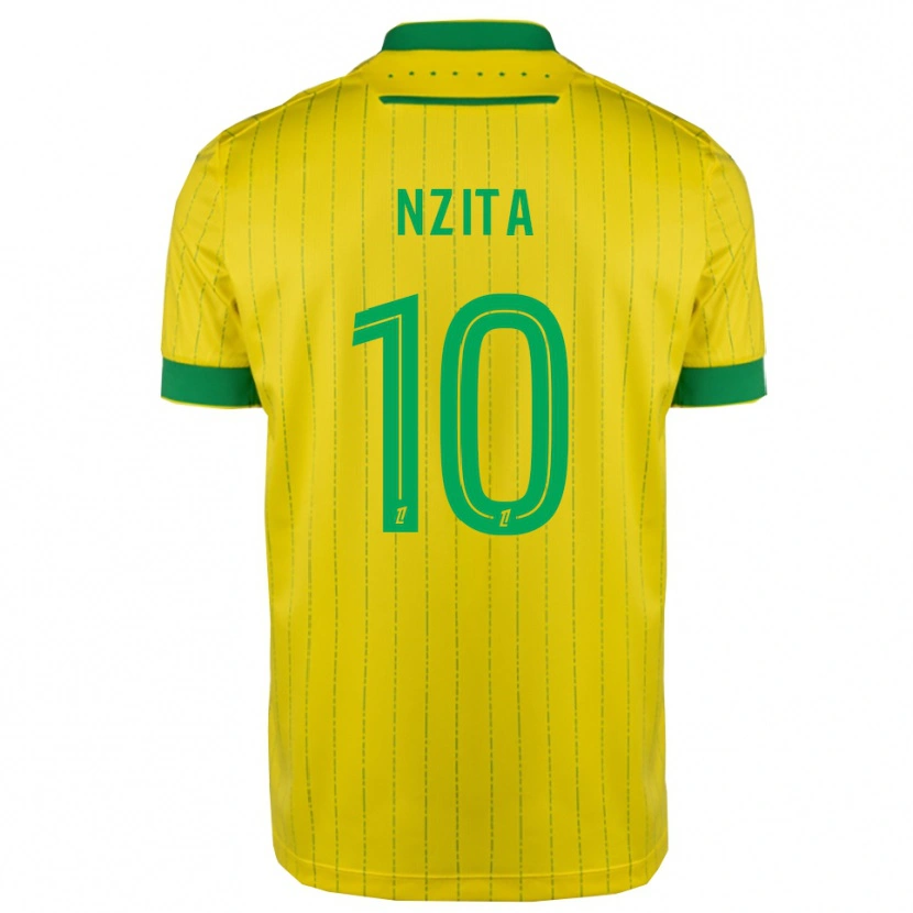 Danxen Mujer Camiseta Brayan Nzita #10 Amarillo Verde 1ª Equipación 2025/26 La Camisa México