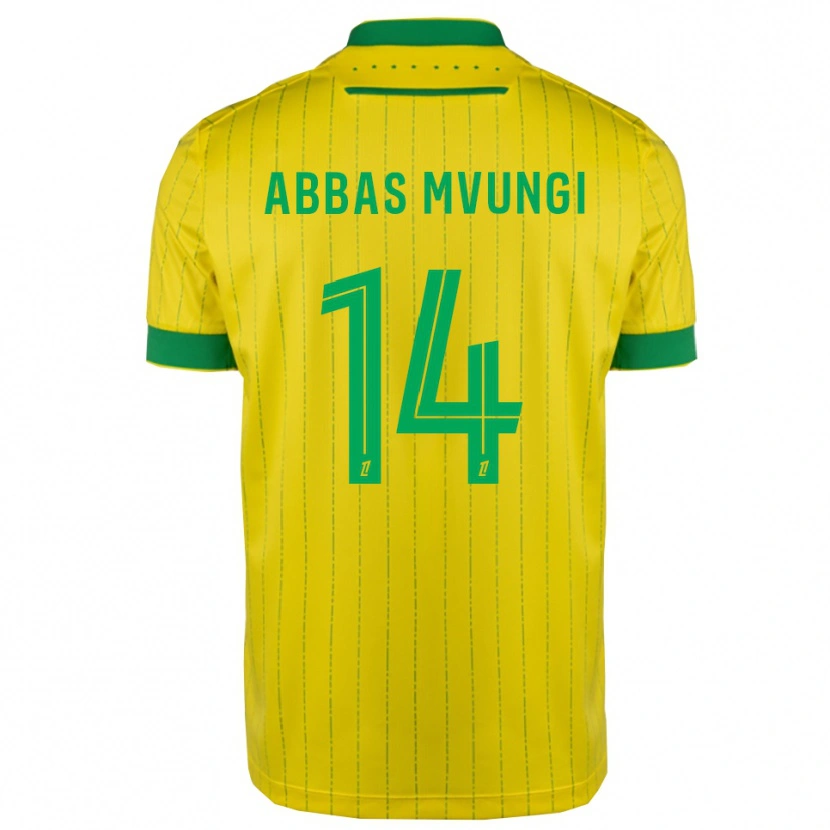 Danxen Mujer Camiseta Omar Abbas Mvungi #14 Amarillo Verde 1ª Equipación 2025/26 La Camisa México