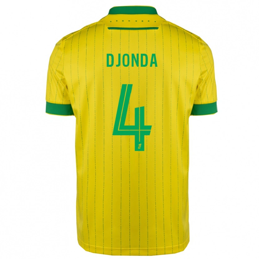 Danxen Mujer Camiseta Christian Djonda #4 Amarillo Verde 1ª Equipación 2025/26 La Camisa México