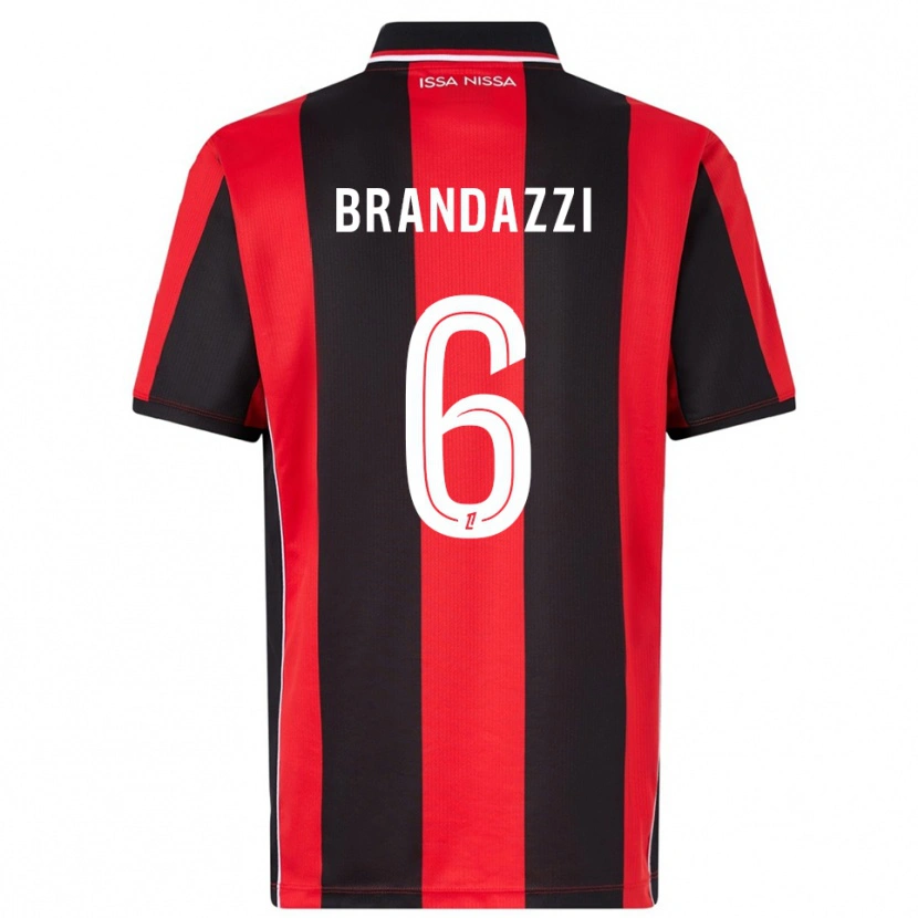 Danxen Mujer Camiseta Fiona Brandazzi #6 Rojo Negro 1ª Equipación 2025/26 La Camisa México