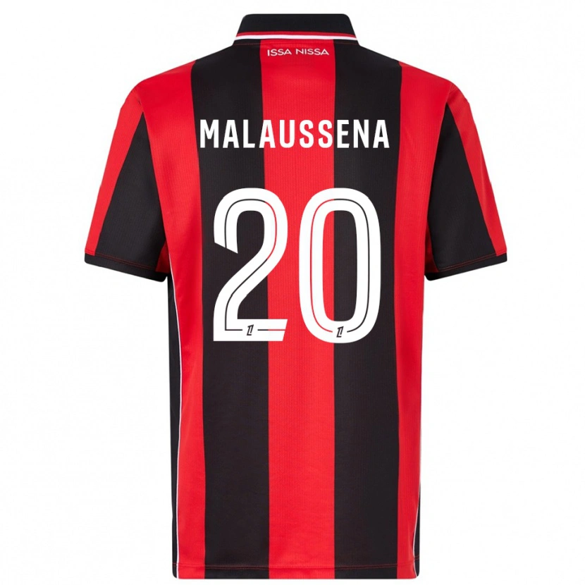 Danxen Mujer Camiseta Angela Malaussena #20 Rojo Negro 1ª Equipación 2025/26 La Camisa México