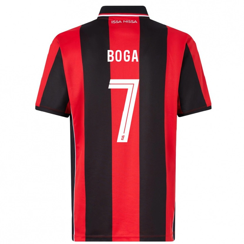 Danxen Mujer Camiseta Jérémie Boga #7 Rojo Negro 1ª Equipación 2025/26 La Camisa México