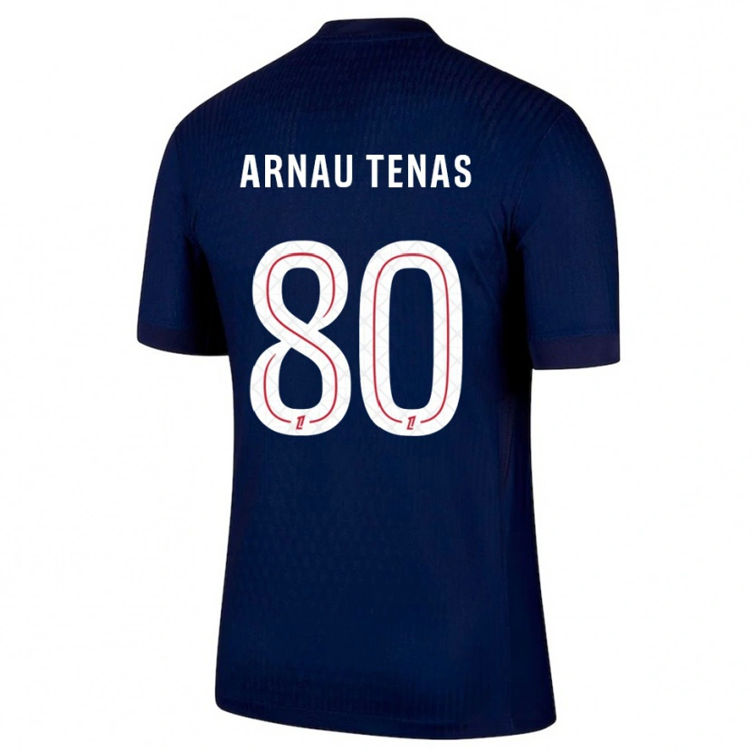 Danxen Mujer Camiseta Arnau Tenas #80 Azul Marino Rojo 1ª Equipación 2025/26 La Camisa México