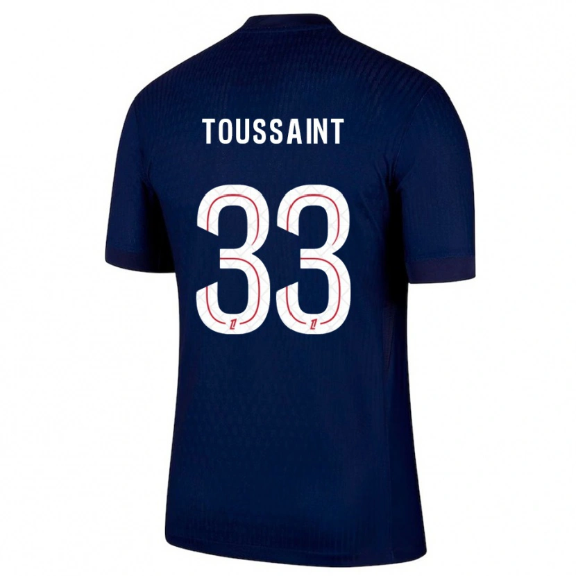 Danxen Mujer Camiseta Océane Toussaint #33 Azul Marino Rojo 1ª Equipación 2025/26 La Camisa México