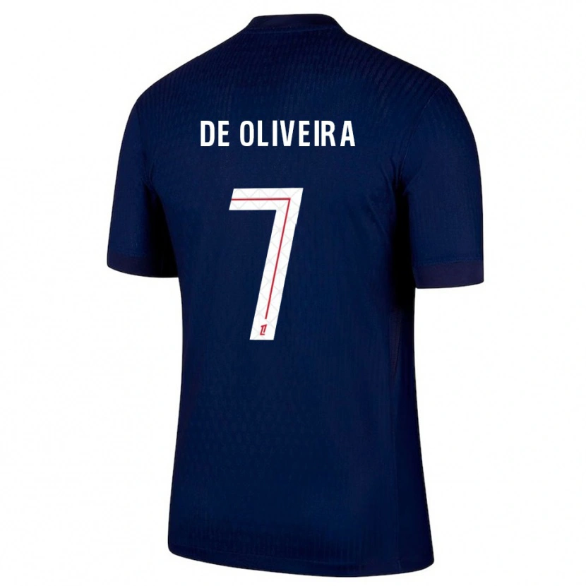 Danxen Mujer Camiseta Mathieu De Oliveira #7 Azul Marino Rojo 1ª Equipación 2025/26 La Camisa México