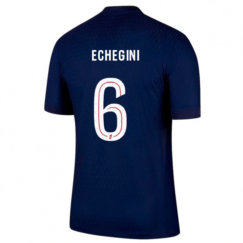 Danxen Mujer Camiseta Joe Echegini #6 Azul Marino Rojo 1ª Equipación 2025/26 La Camisa México