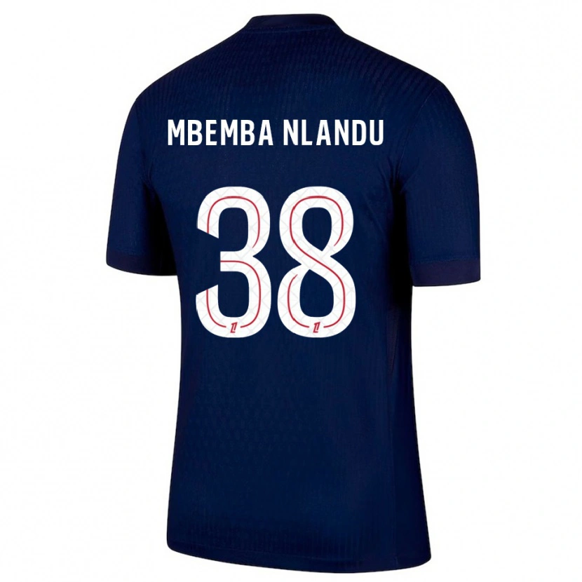 Danxen Mujer Camiseta Emmanuel Mbemba #38 Azul Marino Rojo 1ª Equipación 2025/26 La Camisa México