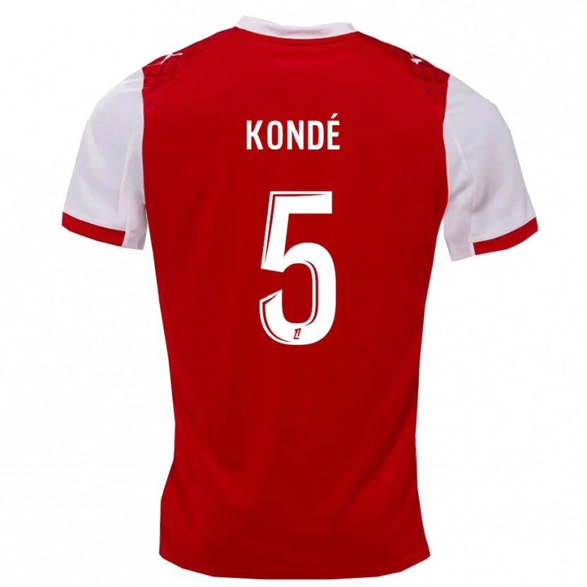 Danxen Mujer Camiseta Jean-Charles Kondé #5 Rojo Blanco 1ª Equipación 2025/26 La Camisa México