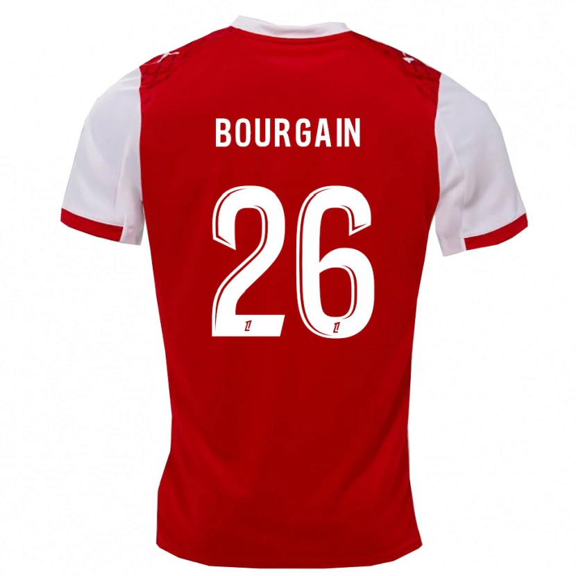 Danxen Mujer Camiseta Léa Bourgain #26 Rojo Blanco 1ª Equipación 2025/26 La Camisa México